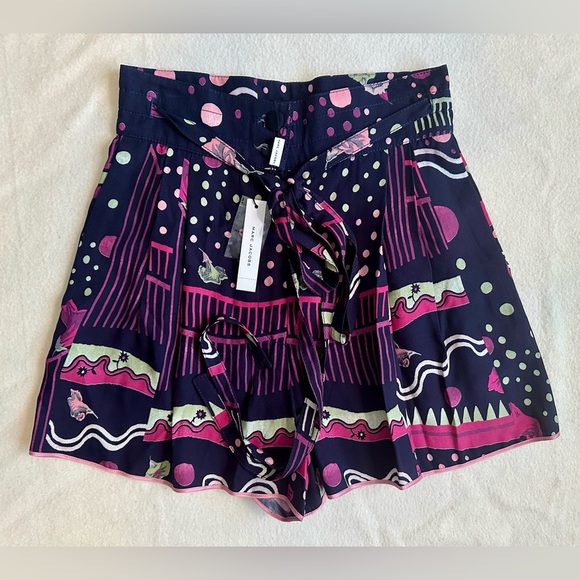 NWT Marc Jacobs Y2K Vintage High Waist Blue and Pink Pattern Shorts 4 - Picture 1 of 5